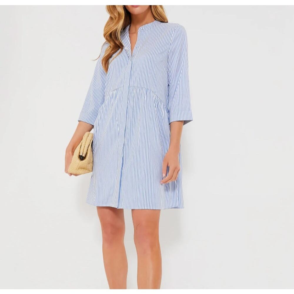 Tuckernuck Blue and White Striped Mini Dress S